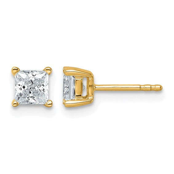 Quality Gold Lab Diamond Stud Earrings