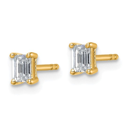 Quality Gold Lab Diamond Stud Earrings
