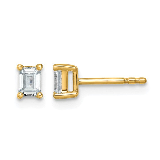 Quality Gold Lab Diamond Stud Earrings