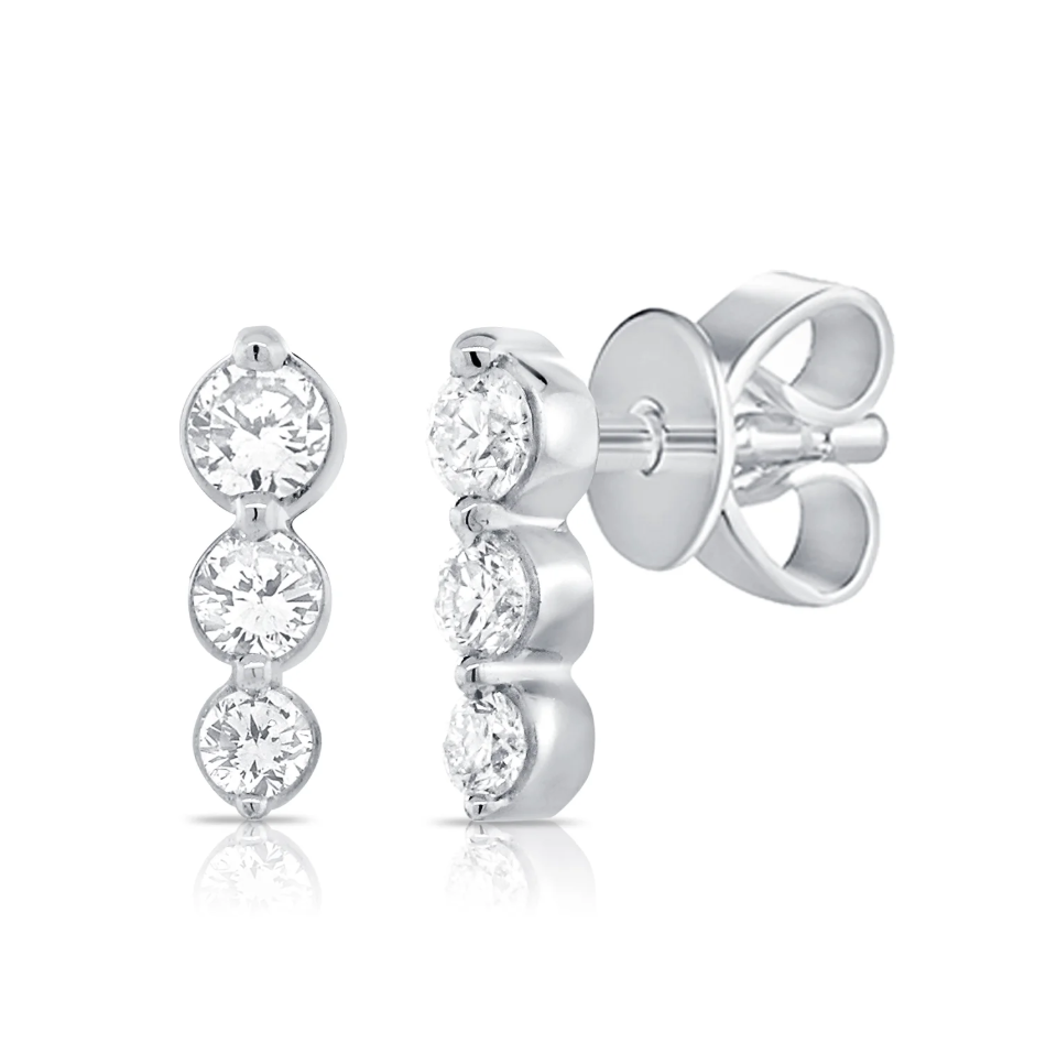 Sabrina Designs Vertical Diamond Earrings