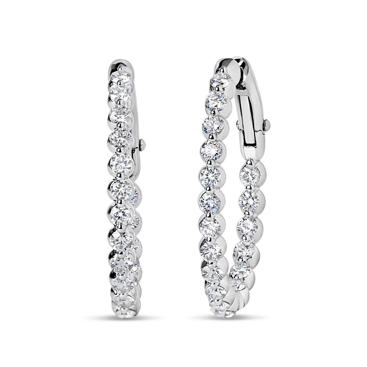 nasbro Diamond Hoop Earrings