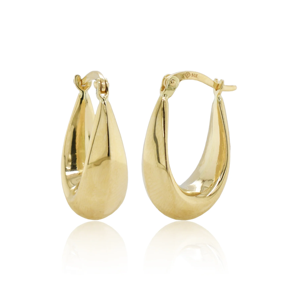 Sabrina Designs Tapered Oval Puff Hoops