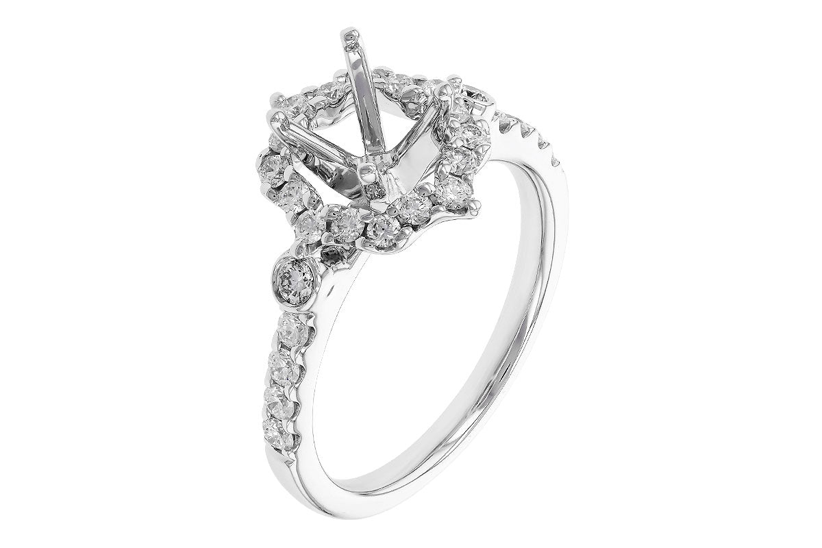 Allison Kaufman Diamond Halo Engagement Ring