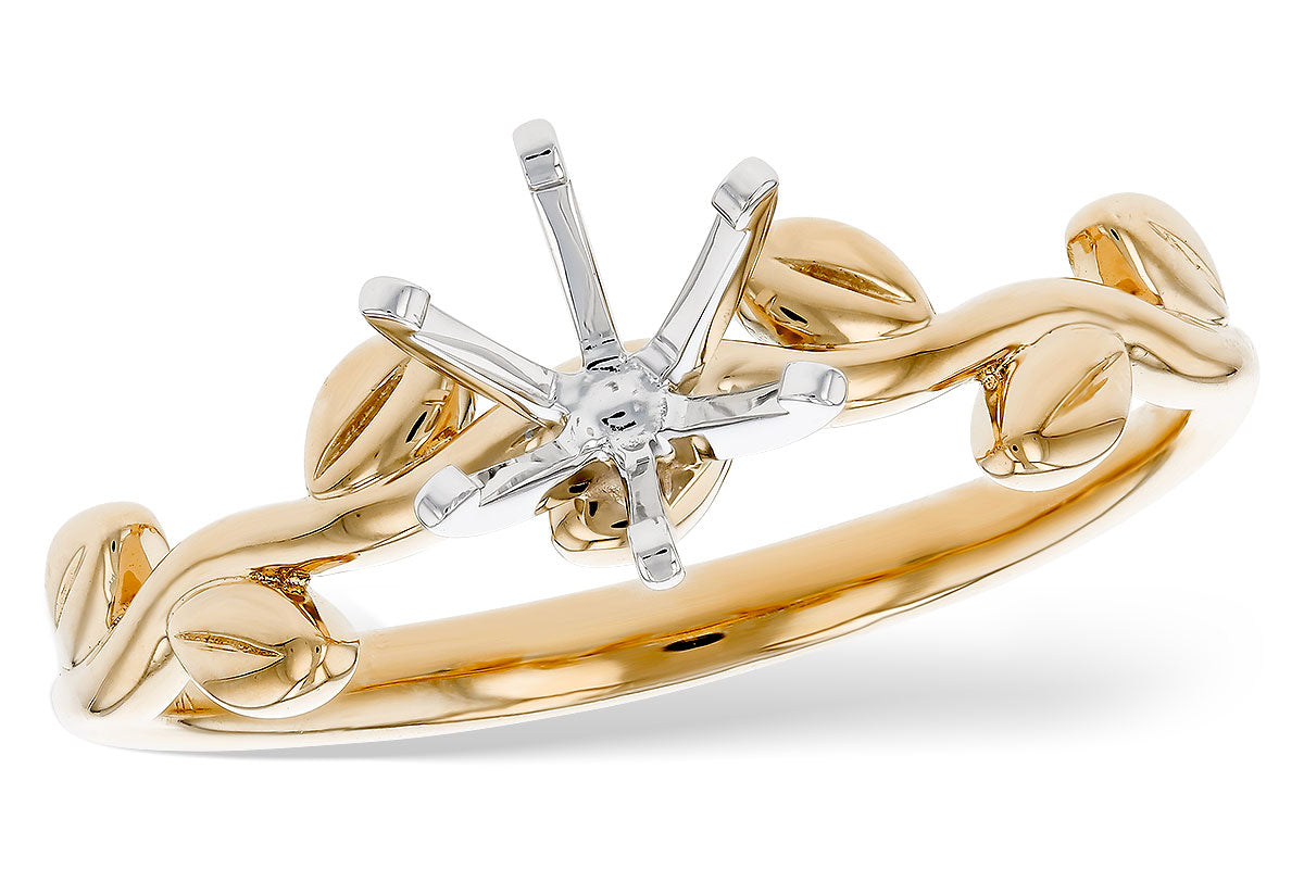 Allison Kaufman Floral Solitaire Engagement Ring
