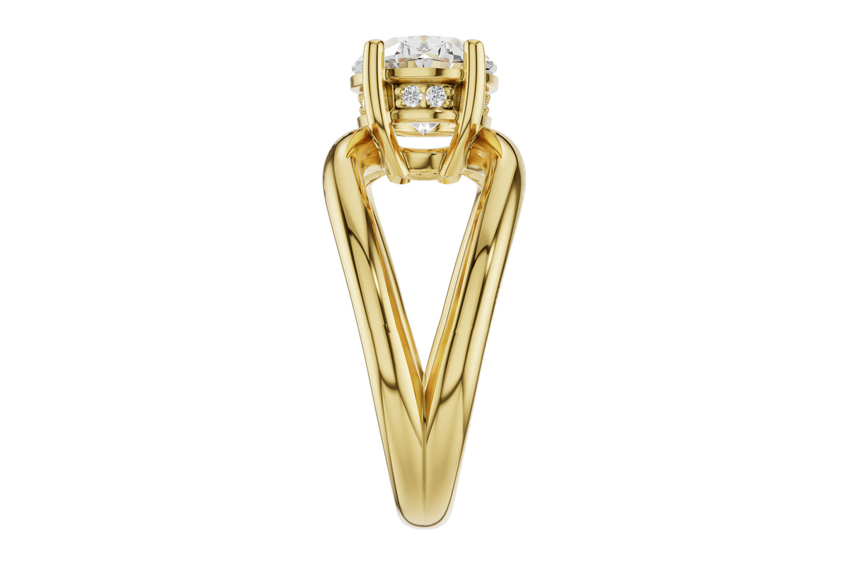 Allison Kaufman Split-Band Diamond Engagement Ring