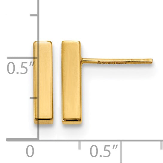 Quality Gold Bar Stud Earrings