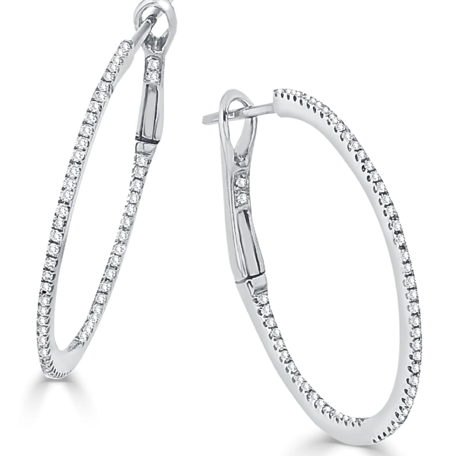 Leonardo Diamond Hoop Earrings
