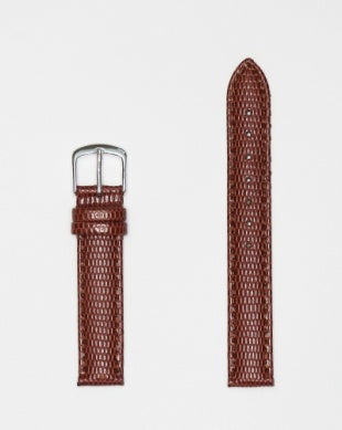 Hadley Roma Lizard Grain Leather Watch Strap - Brown