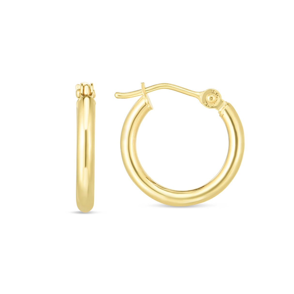 Royal Chain Tube Hoop Earrings