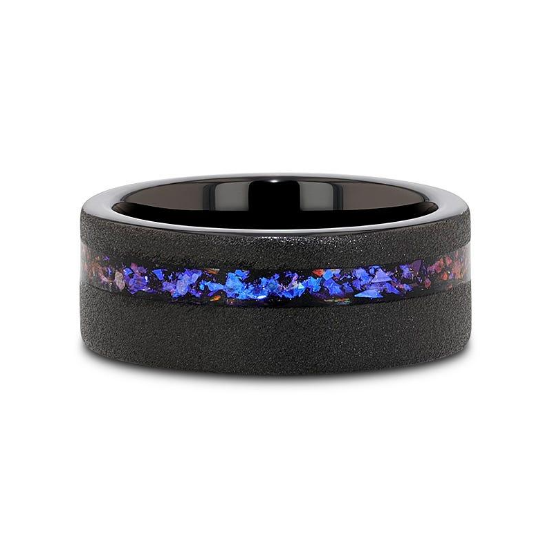 Thorsten Sandblasted Black Tungsten Ring