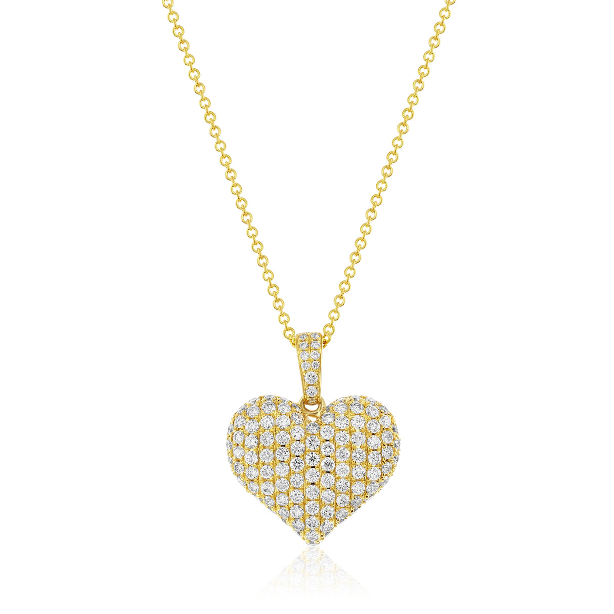 Nasbro Diamond Pave' Heart Pendant