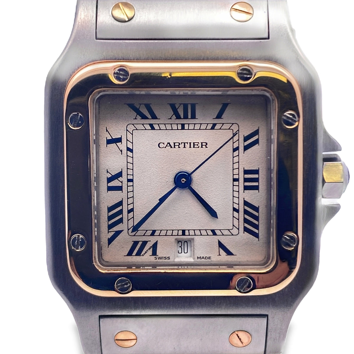 Cartier Santos Galbée 187901 Ivory Dial 29mm 18K Gold & Steel