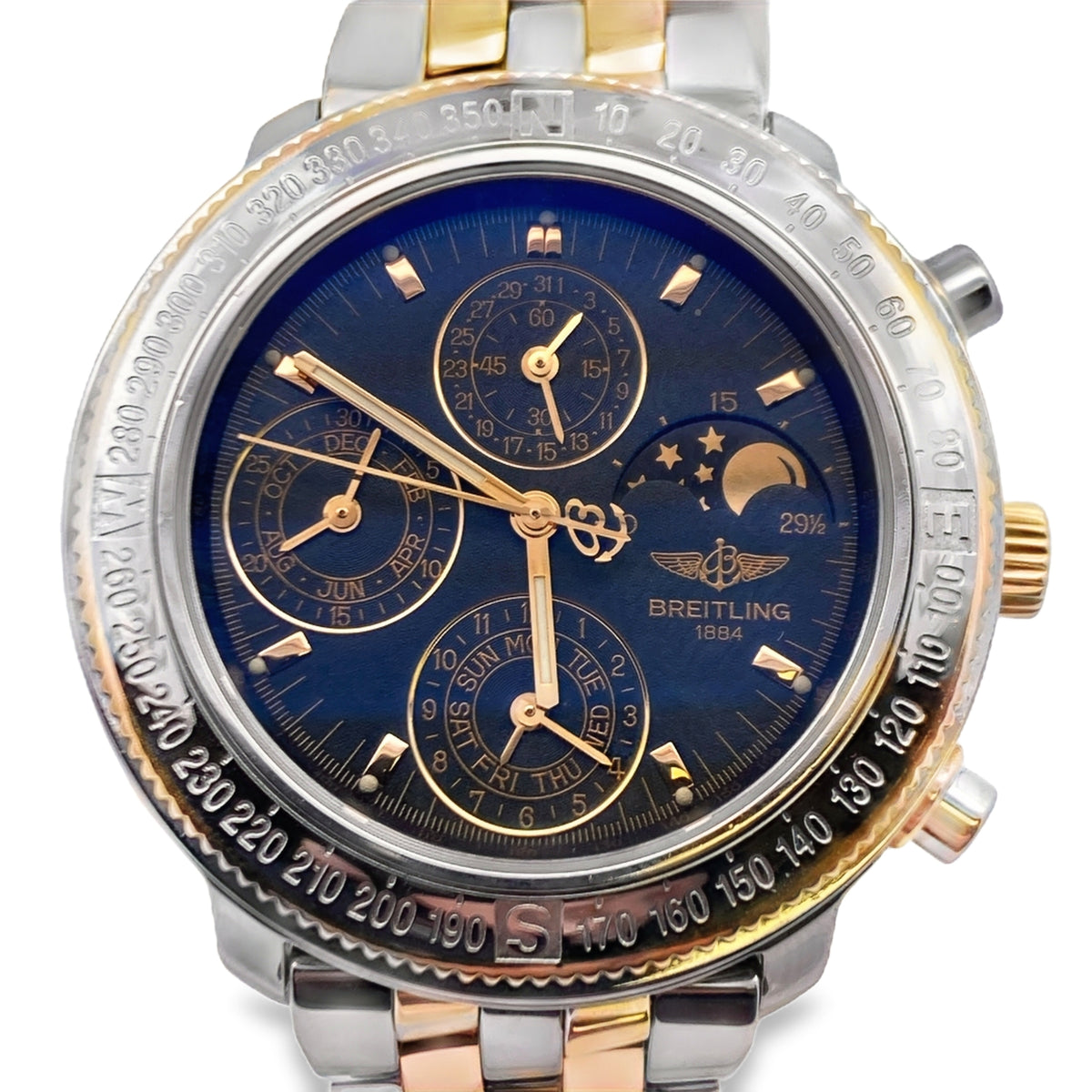Circa 1990 Breitling Astromat Perpetual Moon Phase 1461 D19405 40mm