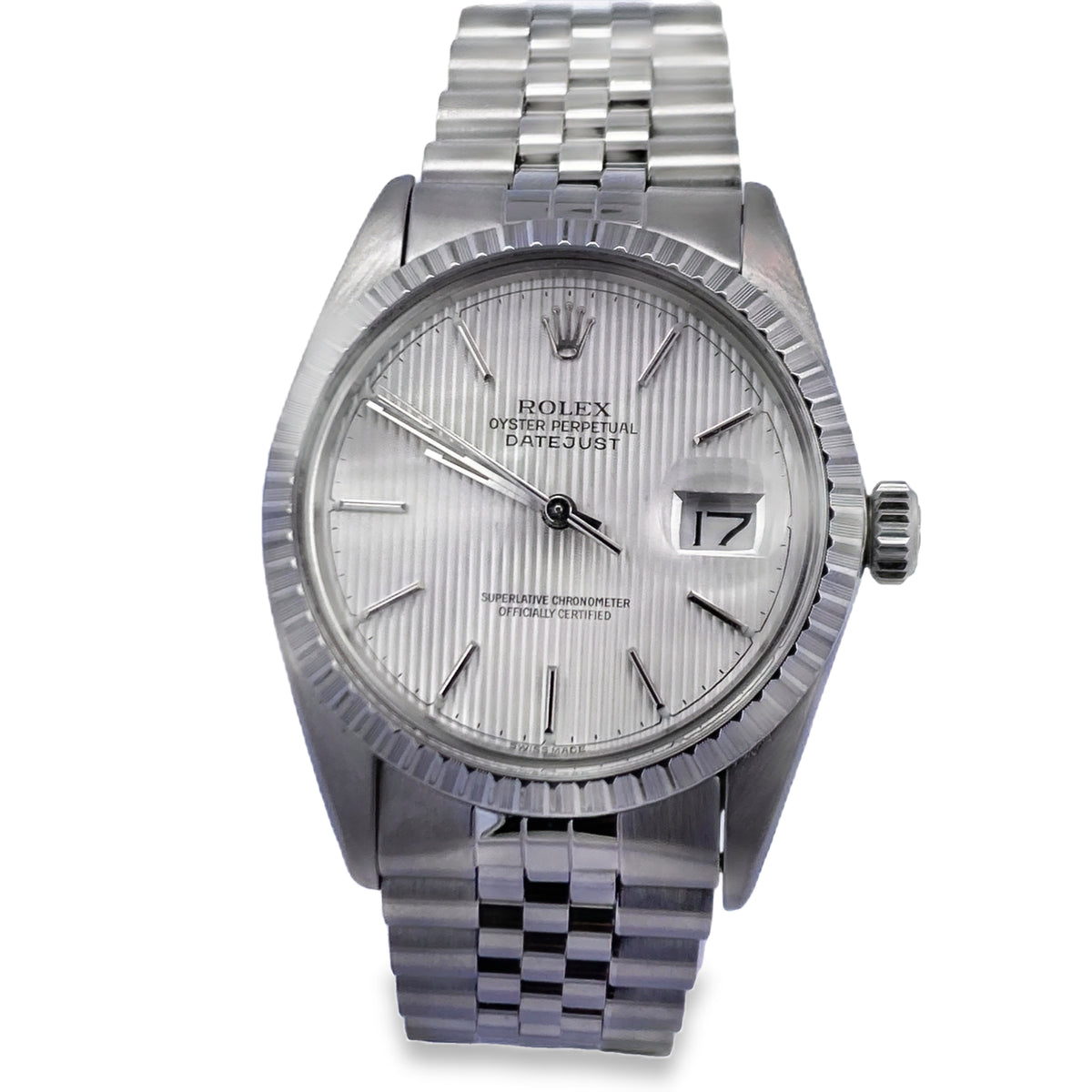 1982 Rolex Datejust 16030 Silver Pinstripe Dial 36mm