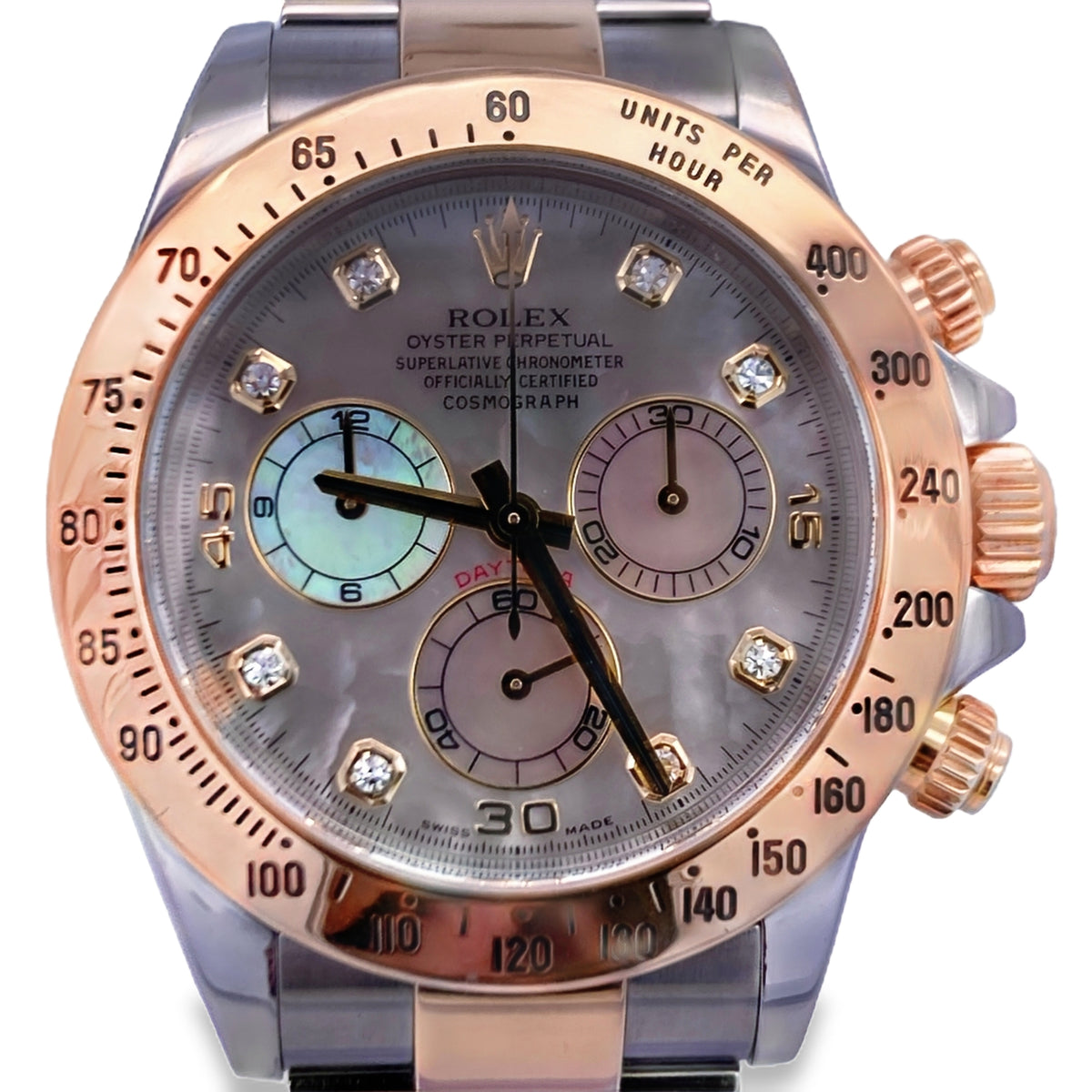 2011 Rolex Daytona 116523 Diamond Mother-of-Pearl Dial 40mm