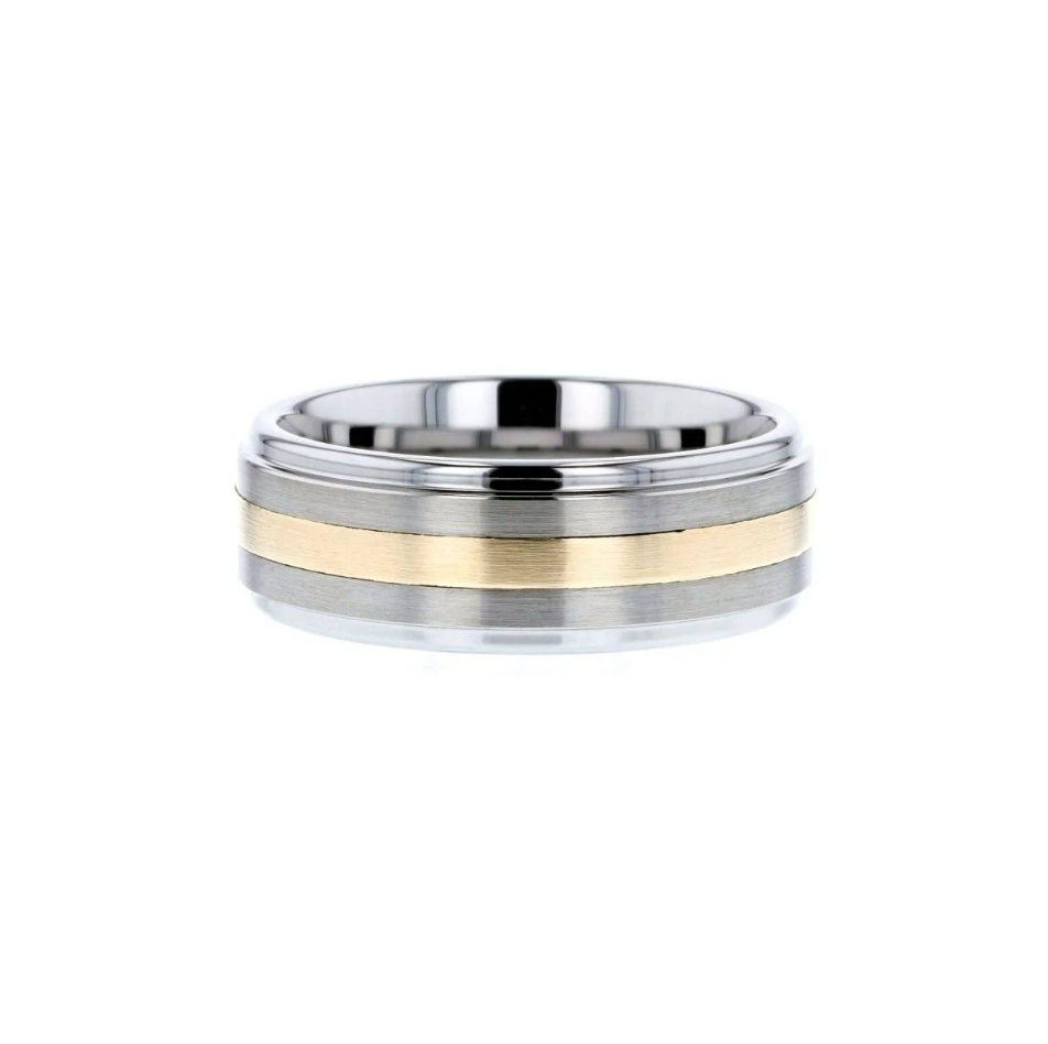 Thorsten Gold Inlay Tungsten Ring