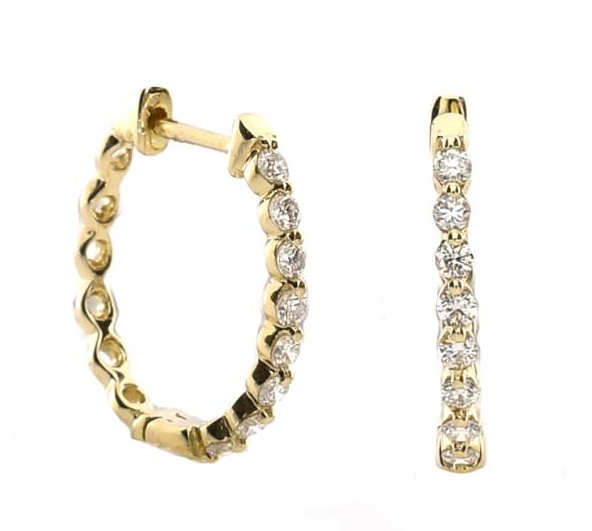 Almor Designs Diamond Hoop Earrings
