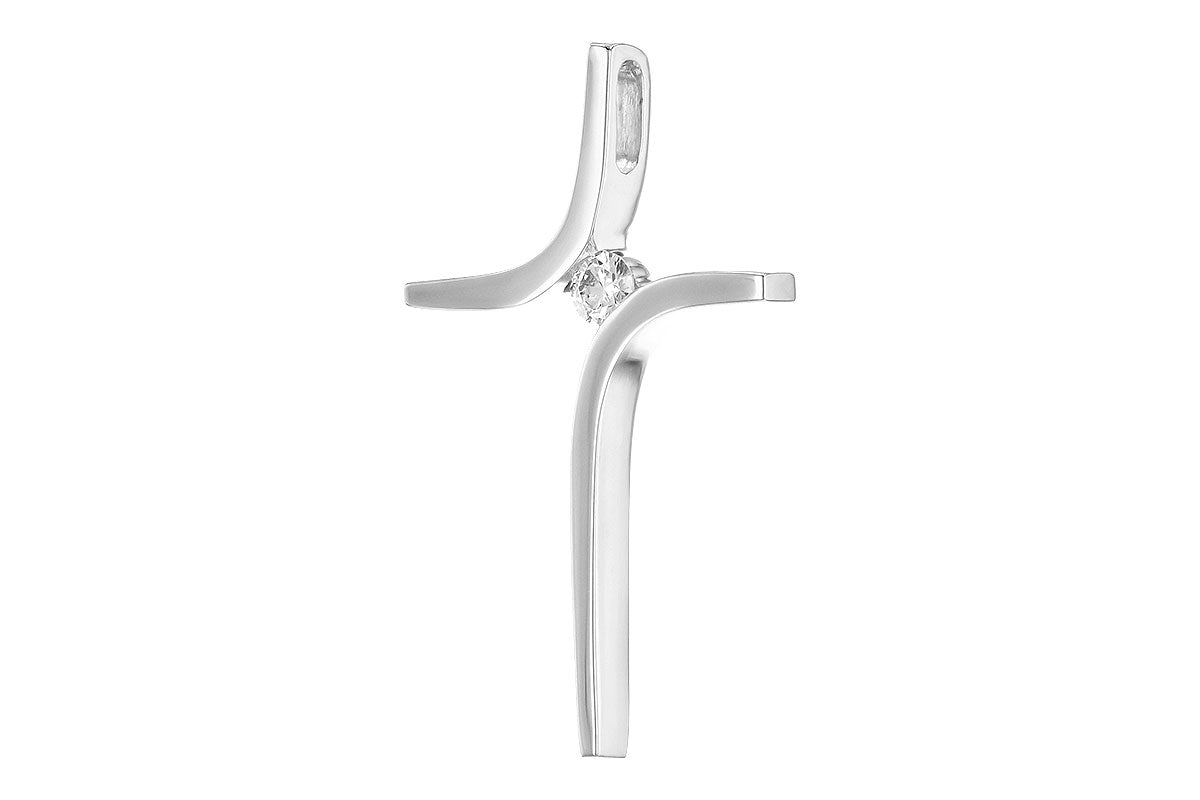Allison Kaufman Diamond Bypass Cross Pendant