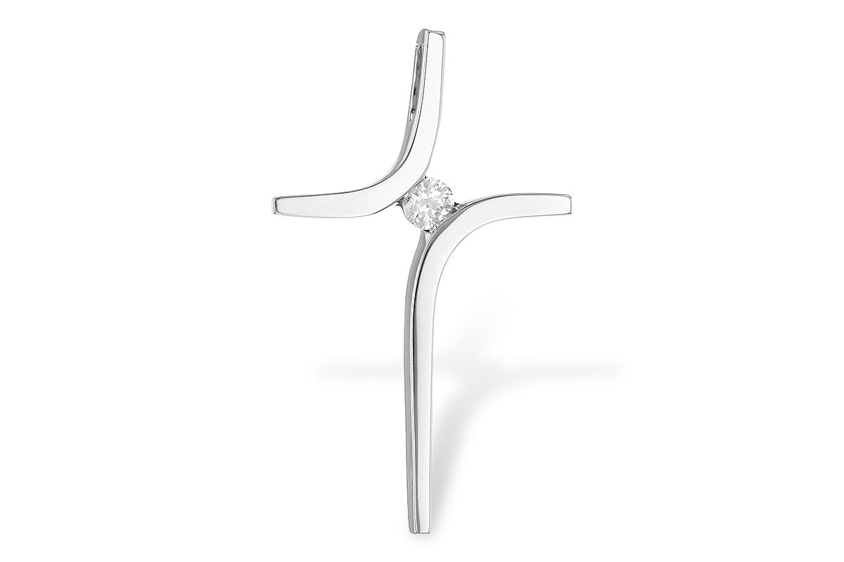 Allison Kaufman Diamond Bypass Cross Pendant