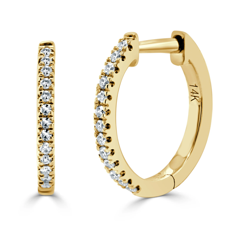 Sabrina Designs Diamond Huggie Hoop Earrings