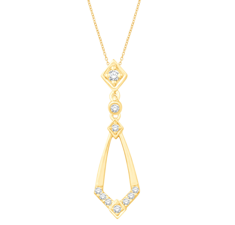 S.Kashi Geometric Diamond Pendant