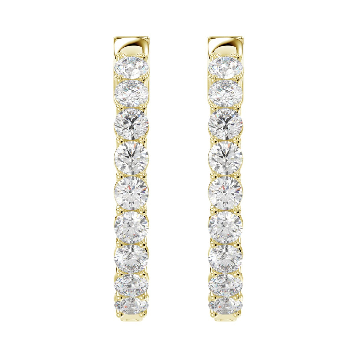 Ethos - Certified Lab Diamond Hoop Earrings 3.00ctw