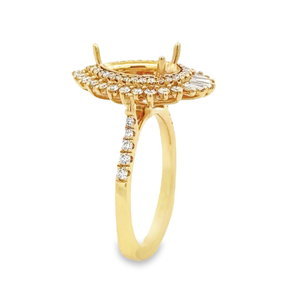 SDC Creations Double Halo Semi-mount Ring