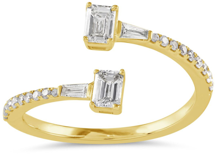 S.Kashi Diamond Bypass Ring
