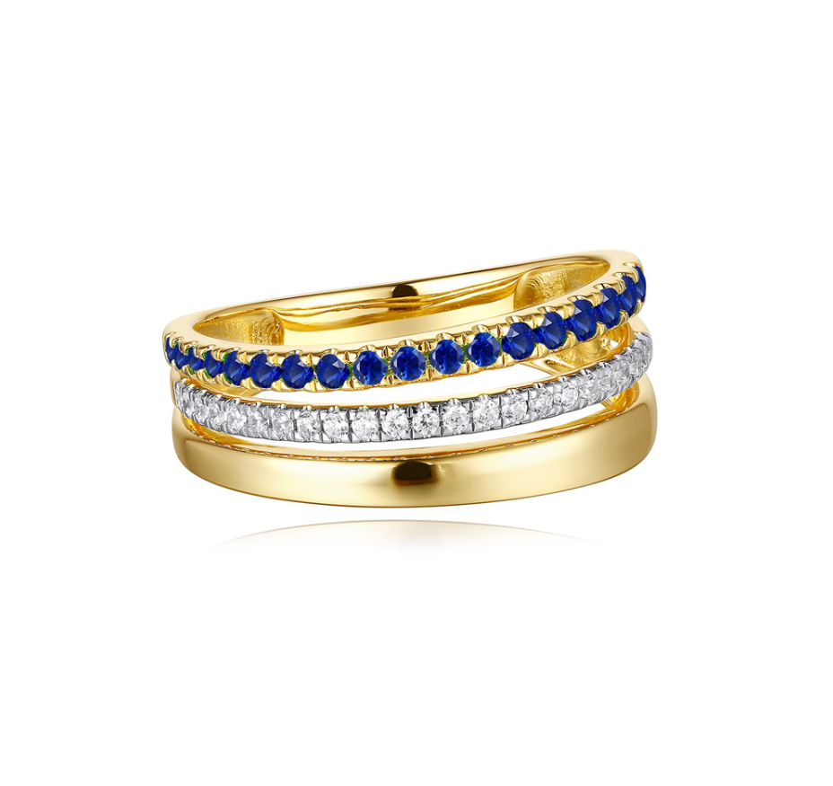 S,Kashi Sapphire & Diamond Fashion Ring