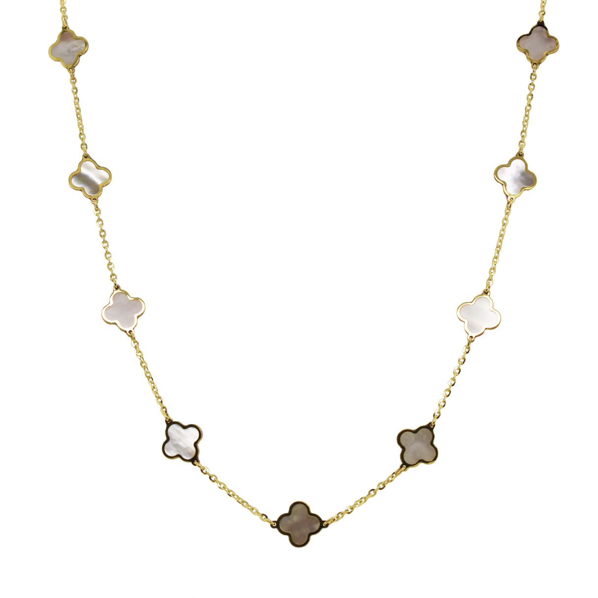 Sabrina Design Clover Inlay Necklace