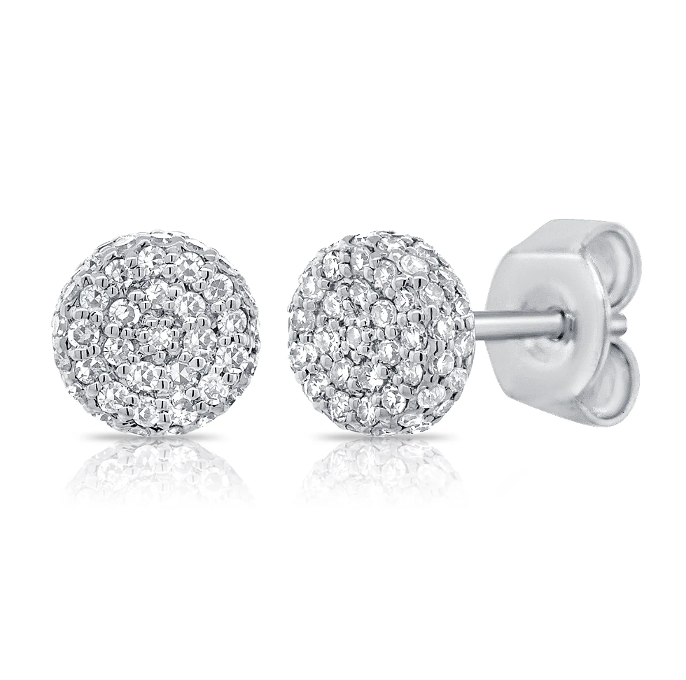 Sabrina Design Pave Diamond Stud Earrings