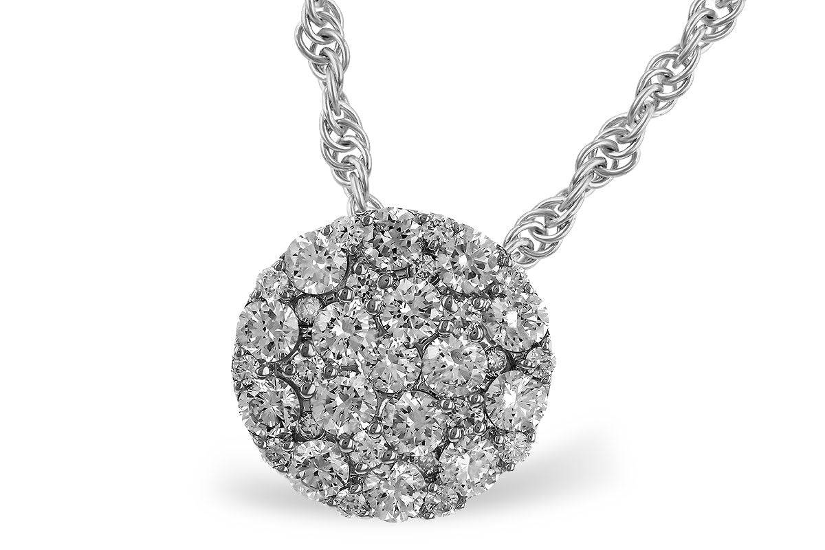 Allison Kaufman Round Diamond Cluster Pendant