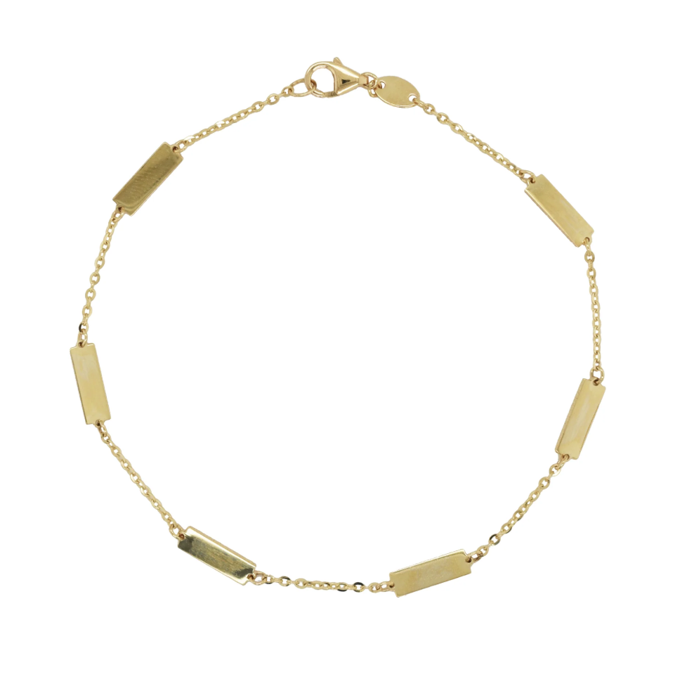 Sabrina Designs Gold Bar Station Pendant