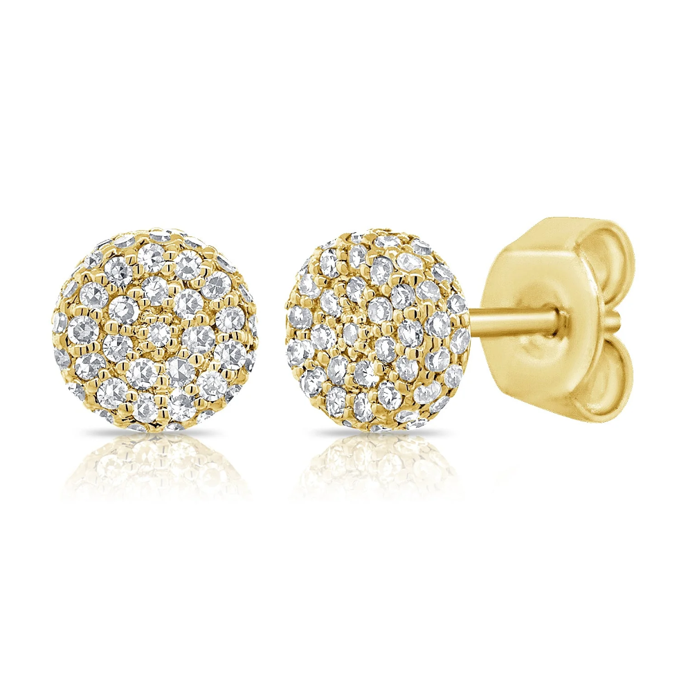Sabrina Design Pave Diamond Stud Earrings