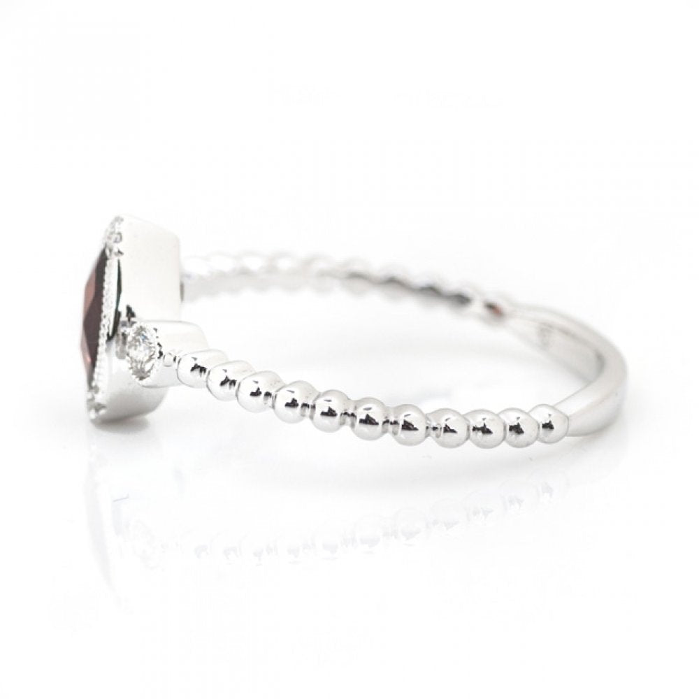 AGI Garnet Beaded Ring