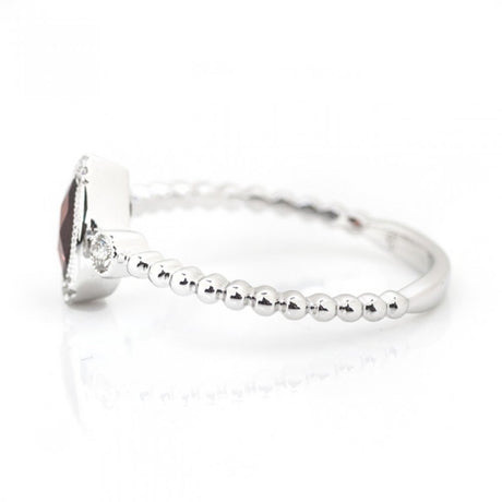 AGI Garnet Beaded Ring