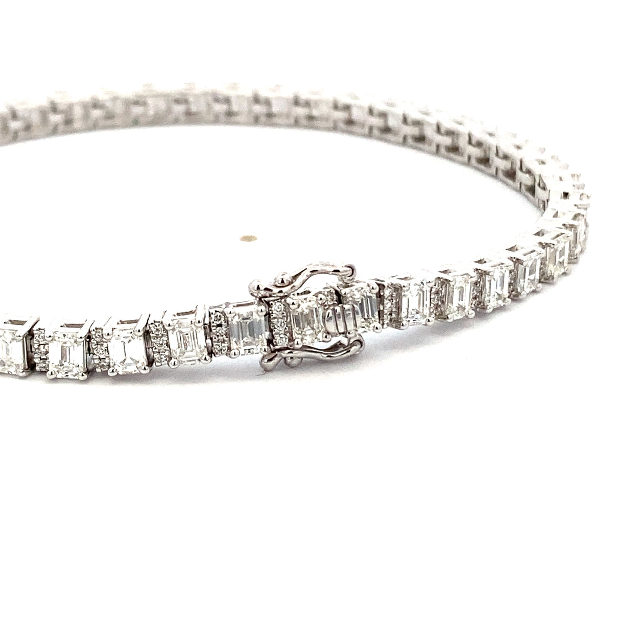 GBC Emerald Cut Diamond Tennis Bracelet