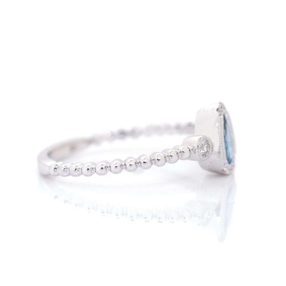 AGI Blue Topaz Beaded Ring