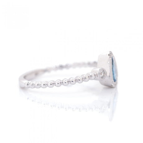AGI Blue Topaz Beaded Ring