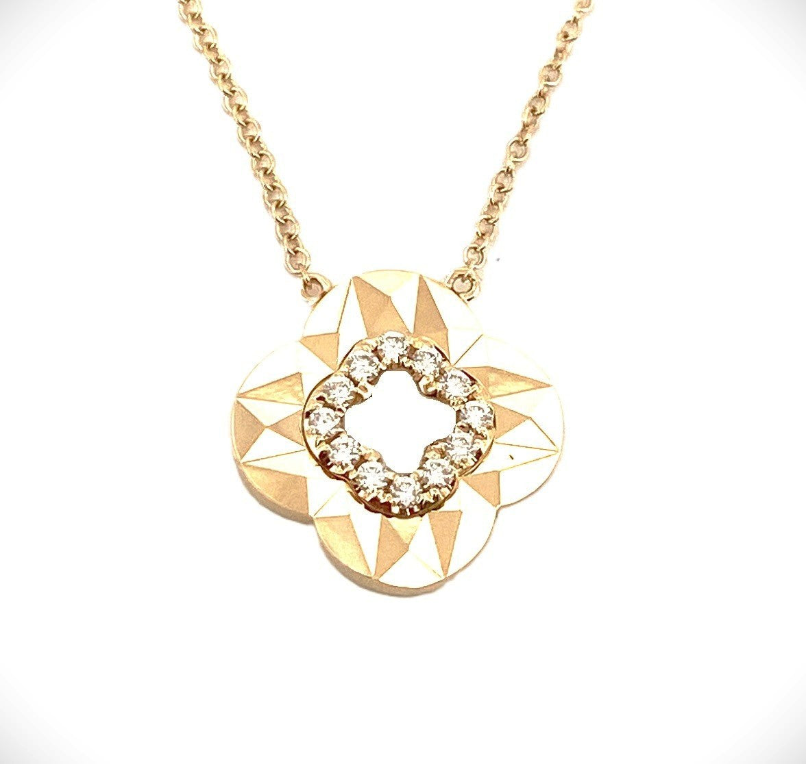 Venetti Open Diamond Clover Necklace