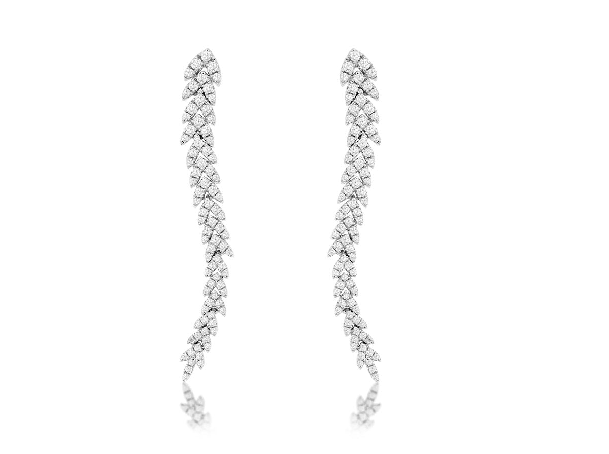Royal Jewelry Diamond Dangle Earrings