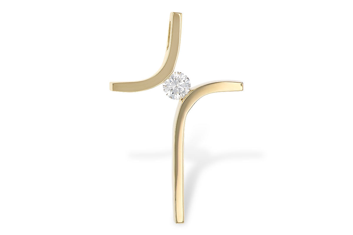 Allison Kaufman Diamond Bypass Cross Pendant