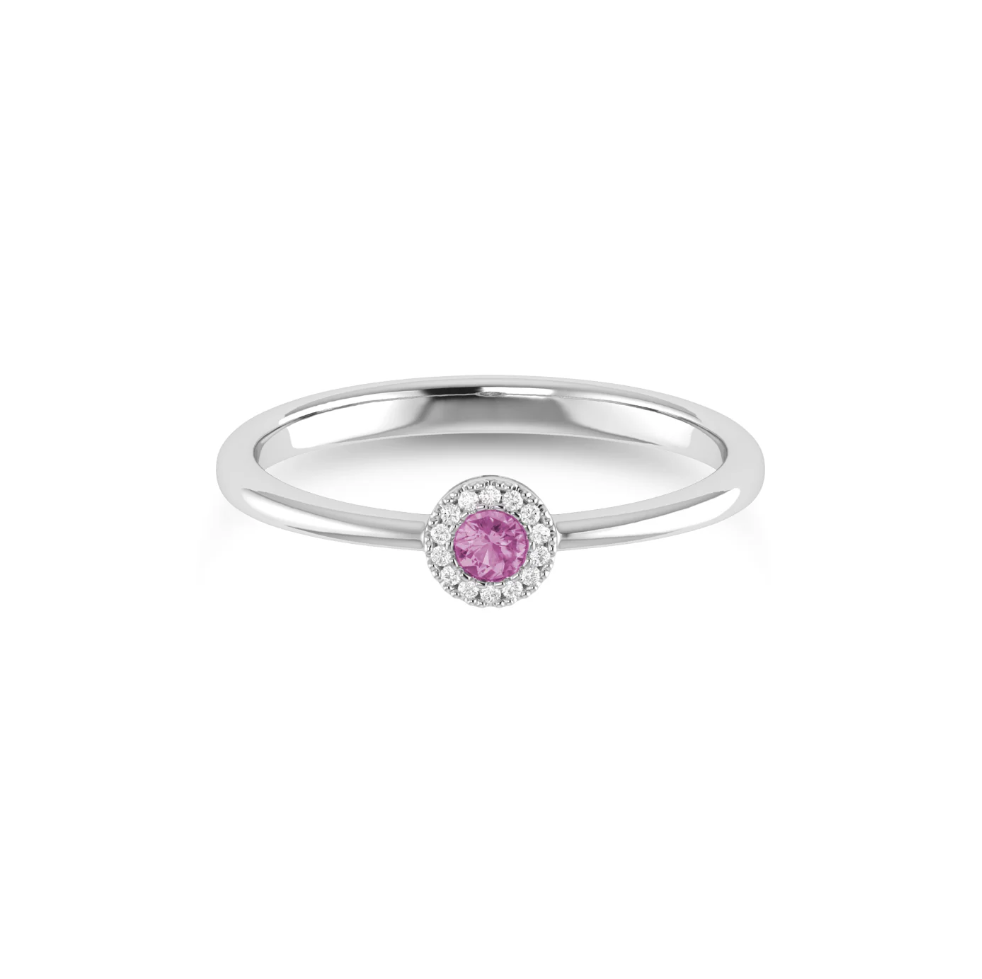 Sabrina Design Pink Tourmaline Fashion Ring