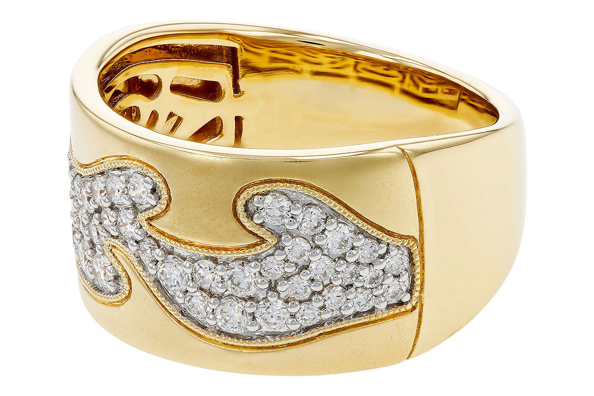 Allison Kaufman Satin Diamond Wave Ring