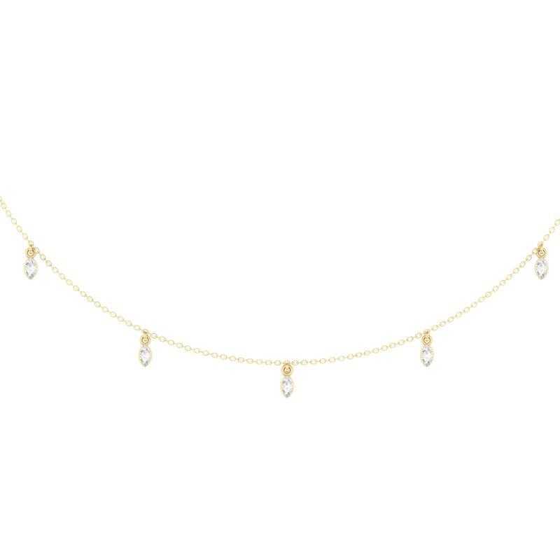 Costar Maqruise Diamond Station Necklace