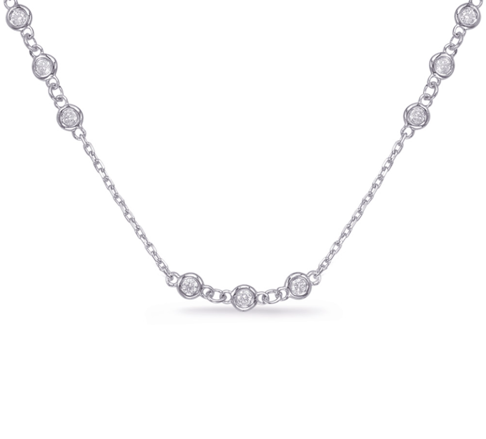 S.Kashi Triple Diamond Station Necklace