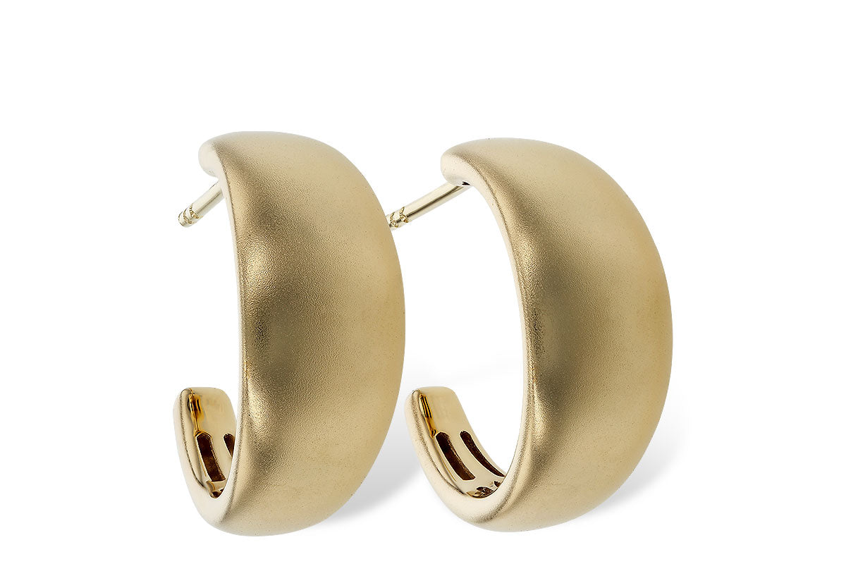 Allison Kaufman Satin Open Hoop Earrings