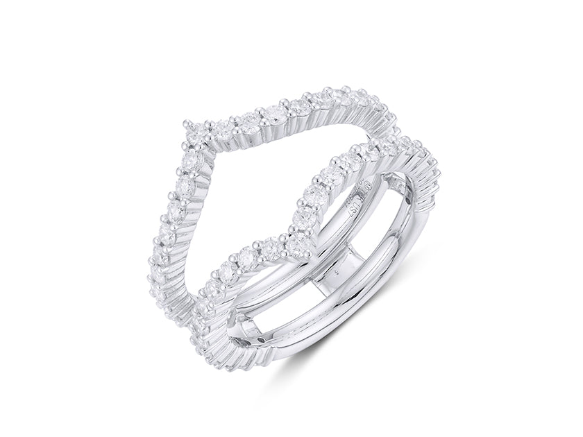 Heera Moti Diamond Chevron Ring Enhancer