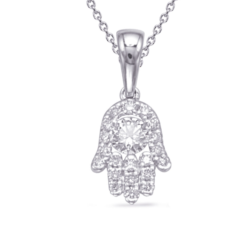 S.Kashi Diamond Hamsa Pendant