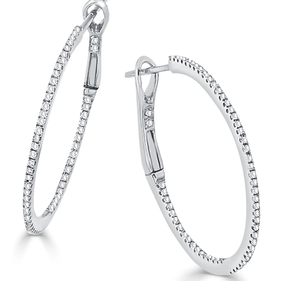 Sabrina Designs Diamond Hoop Earrings